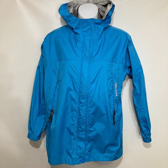 Marmot Kids XL Blue Hooded Nylon Windbreaker